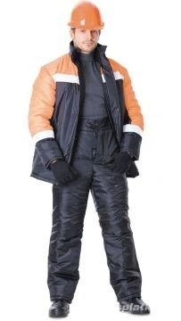 Костюм зимний для автодорожников, костюм утепленный рабочий с СОП