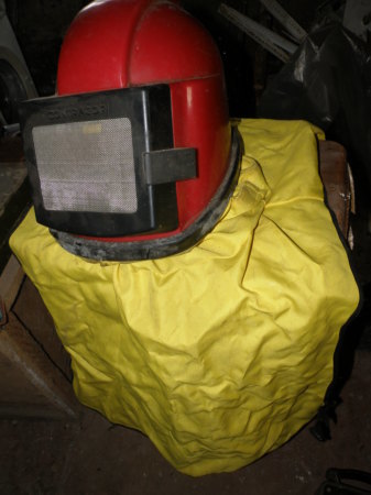 Шлем оператора образивно струйной очистки,пескоструй,Contracor.