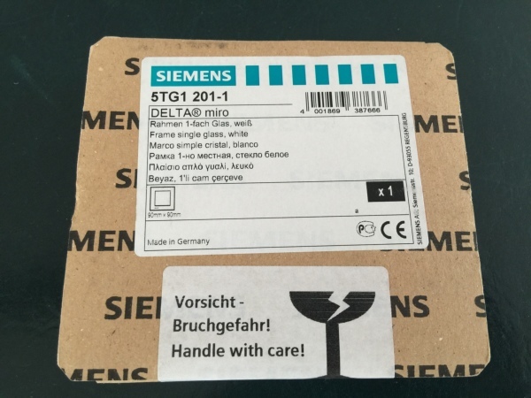 Рамка одинарная Siemens DELTA Miro 5TG1 201-1, стекло белое