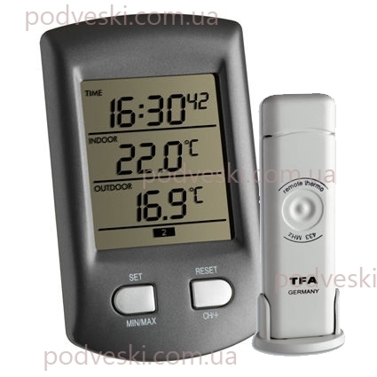 Надежный качественный электронный термометр с часами