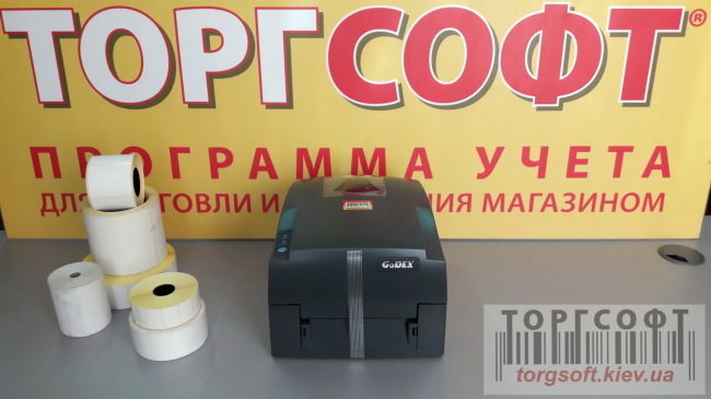 Термотрансферный принтер этикеток (печать бирок) штрих код Godex g300