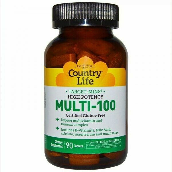 Витаминно-минеральный спортивный комплекс Country Life MULTI-100 60tab