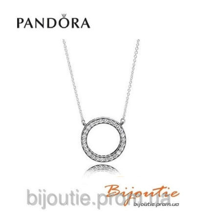 Оригинал Pandora подвеска на цепочке Сердца 590514CZ-45 серебро 925