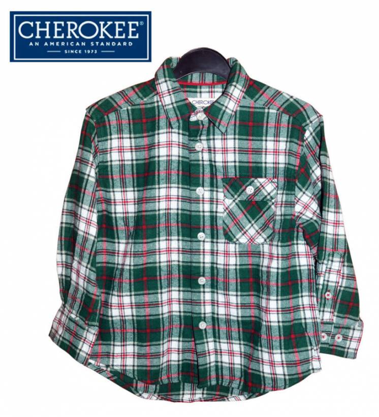 Рубашка детская байковая теплая в садик на 4-5л 104-110см Cherokee сша