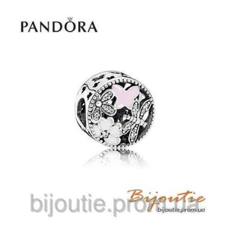 Оригинал Pandora Шарм цветочное настроение 791842ENMX серебро 925