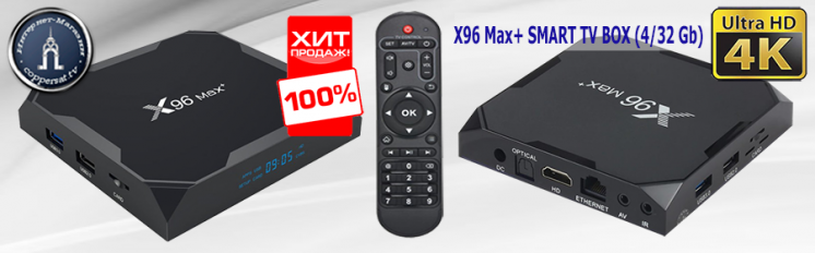 Приставка X96 Max+ SMART TV BOX (4/32 Gb)