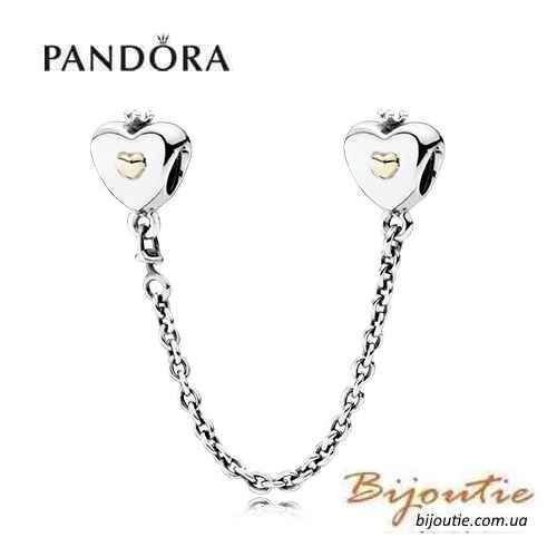Оригинал Pandora защитная цепочка Серце 791878 серебро 925