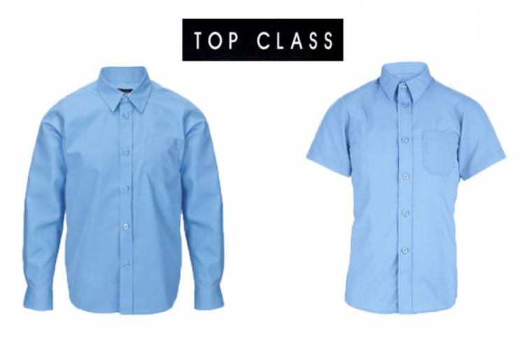 Рубашки сорочки шведки школьные голубые для школы, Top Class Англия