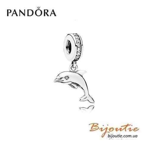 Оригинал Pandora шарм дружелюбный дельфин 791541CZ серебро 925
