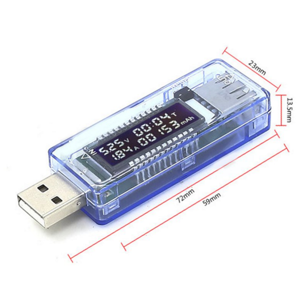 USB тестер, измерение емкости, тока, напряжения.