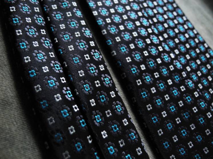 Мужской галстук темно синий с узором Cedar Wood State