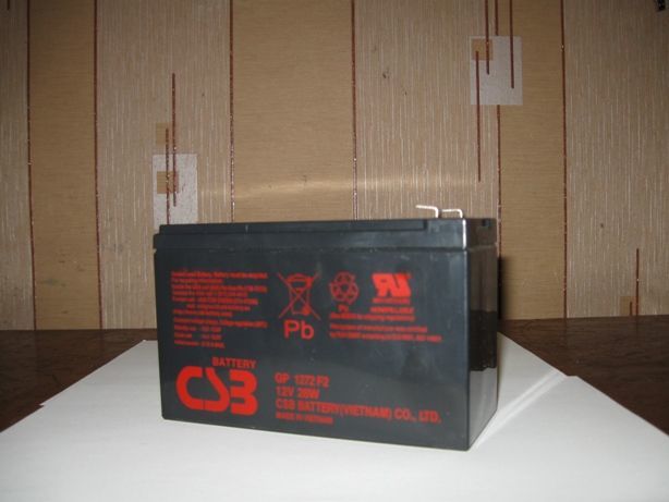 Аккумулятор CSB 12В 7,2Ач до эхолота, детского электромобиля