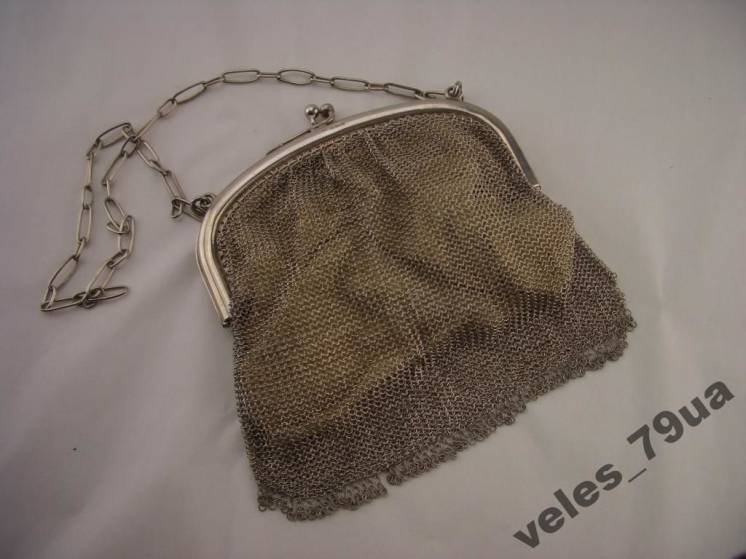 Антикварная серебряная сумочка, Chester(Англия) 1916-й год