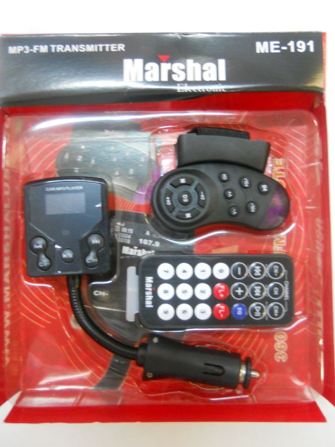 Авто FM модулятор Marshal ME-191 (пульт на руль)