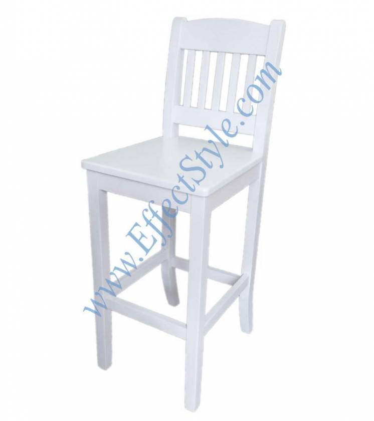 Барный стул белый деревянный Elegant White