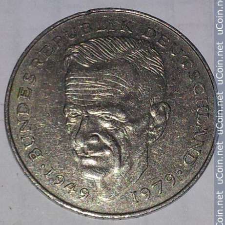 2 марки ФРГ 1986 год Курт Шумахер. 