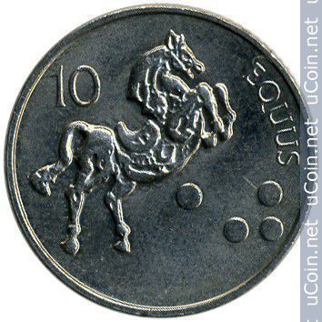 Словения 10 толаров, 2001