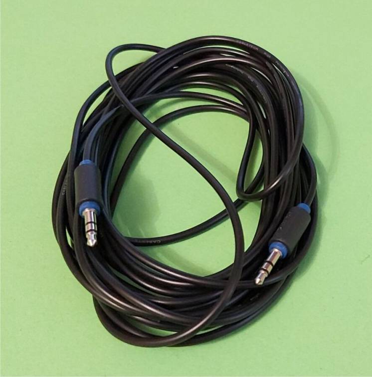 AUX кабель, стерео штекер jack 3,5, длинна 5 метров, Польша