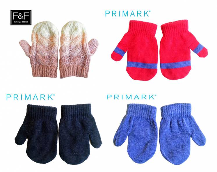Варежки рукавицы от 0 до 4 лет, Primark, FiF Англия