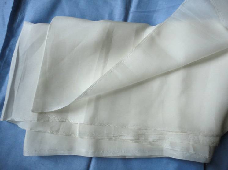 Ткань шелк белый натуральный Китай 50-е годы  Т08