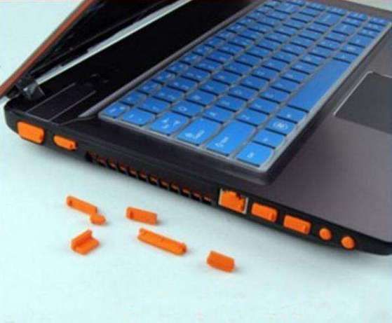 Силиконовые заглушки/затычки для для портов ноутбука черного цвета