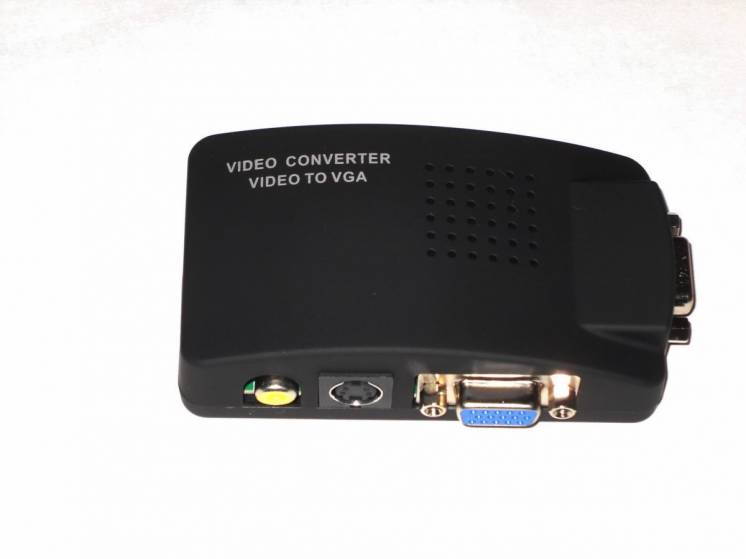 Переходник конвертер VGA→RCA (VGA-to-AV) с питанием от USB 5В