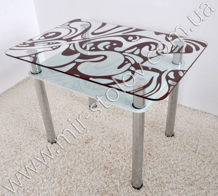Кухонный стеклянный стол Maxi Dt r 900/650