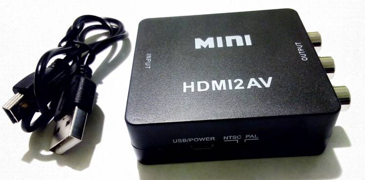 видеоконвертер с HDMI на AV переходник HDMI в RCA