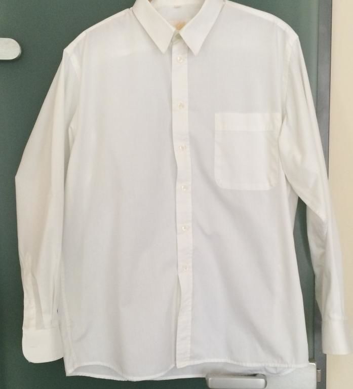 Белая офисная рубашка, длинный рукав р 52