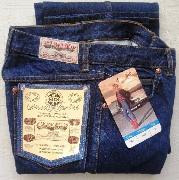 Очень редкие джинсы F.U.'S Из СССР,середина 80-х. Новые с этикетками