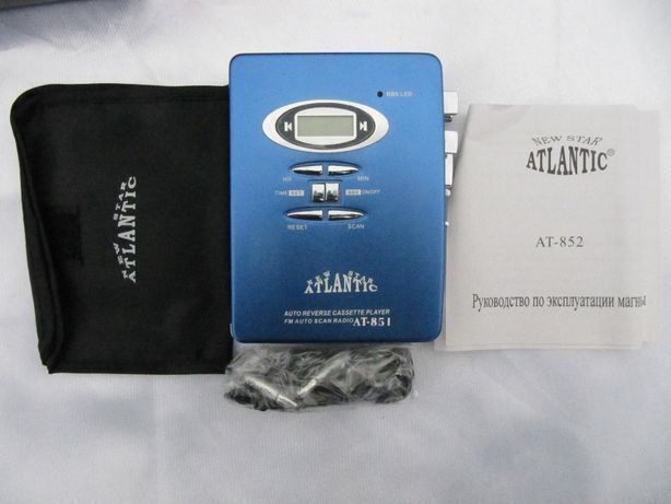 Кассетный плеер Atlantic AT-851 автореверс, FM приемник,супербас,новый