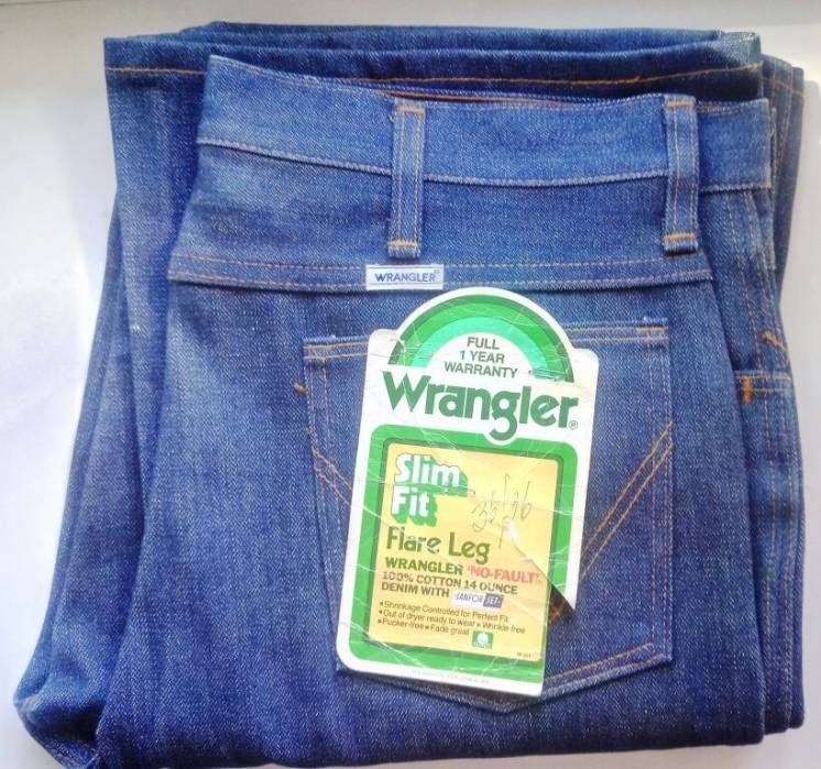 Старинные американские джинсы WRANGLER W36 L36 Начало 70-х!
