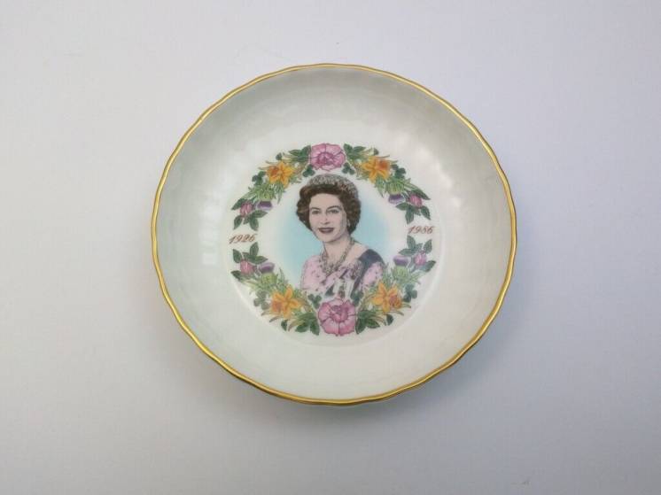 Тарелка, фарфор, 60-летие Королевы Елизаветы II. Англия. 1986 г.