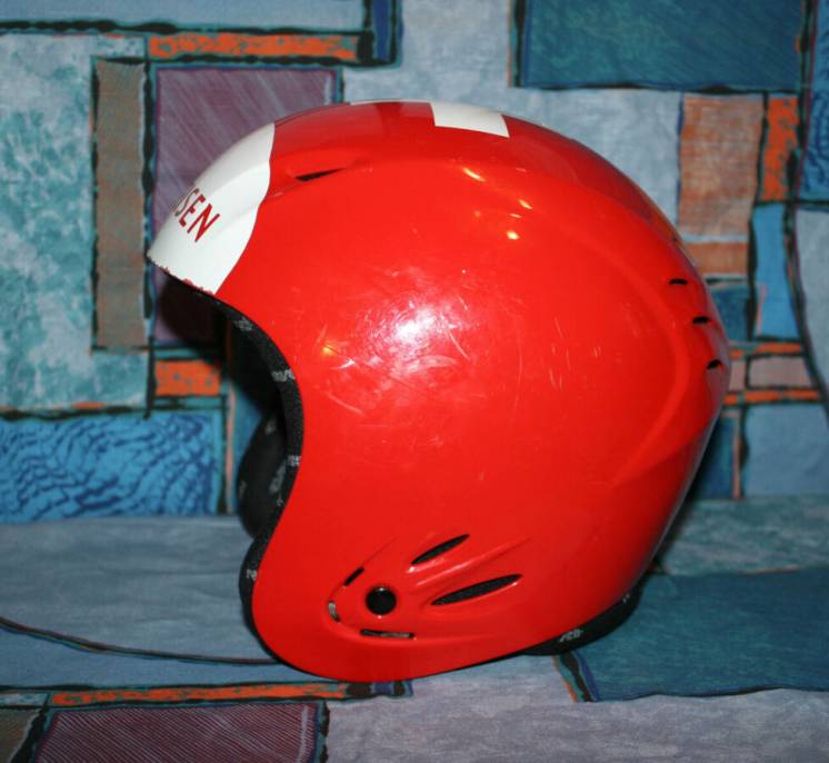 Горнолыжный лыжный красный шлем фирма Reusch, 58-60, L р