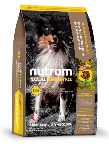 Nutram T23 2.72кг для взрослых собак и щенков, без зерновой