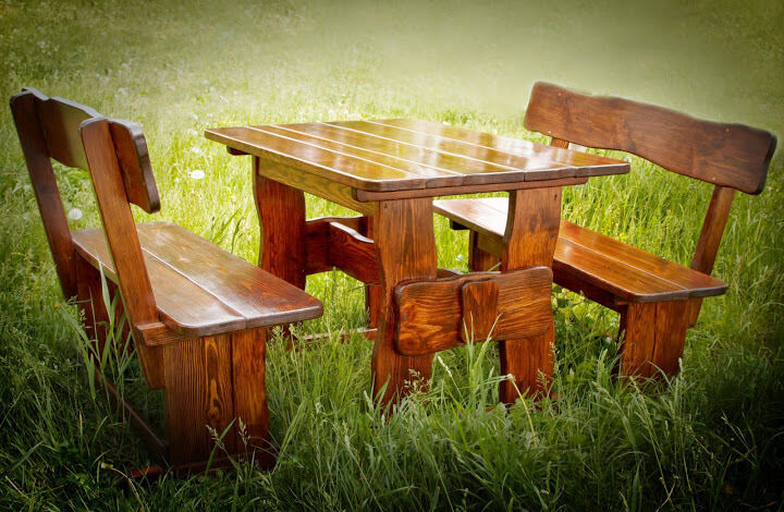 Комплект деревянной мебели 1400*800 для кафе, дачи от производителя