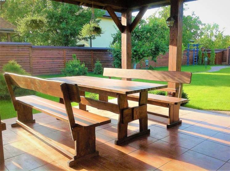 Мебель из дерева для дачи, дома, комплект деревянный 2200*800