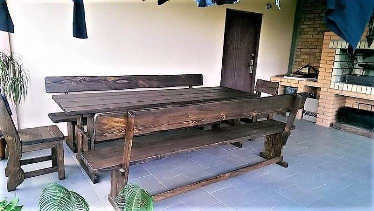 Мебель из дерева для дачи, дома, комплект деревянный 2200*900