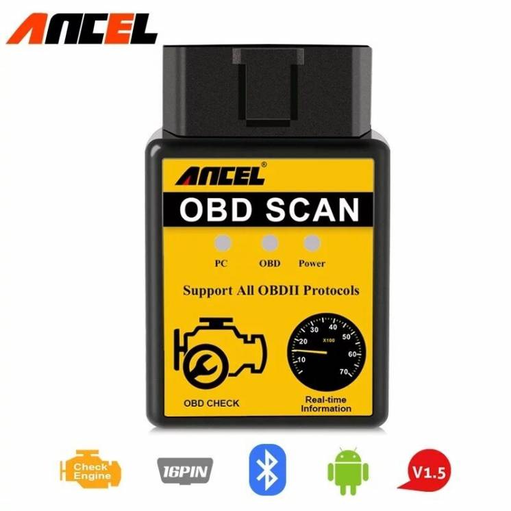 ANCEL Автомобильный сканер OBD2 V1.5 ELM327 Bluetooth