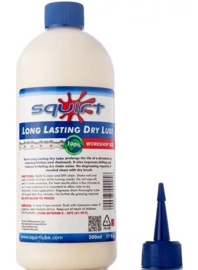 Смазка для цепи Squirt Dry - 120 & 500 ml. -