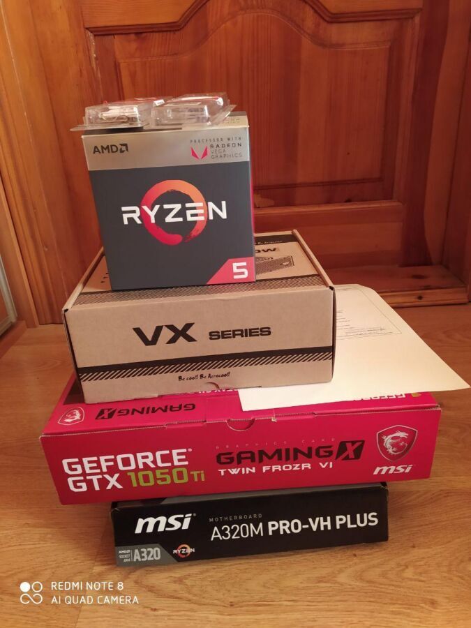 Игровой ПК, Компьютер, Ryzen 5 2400G.GTX1050TI/16gb DDR4
