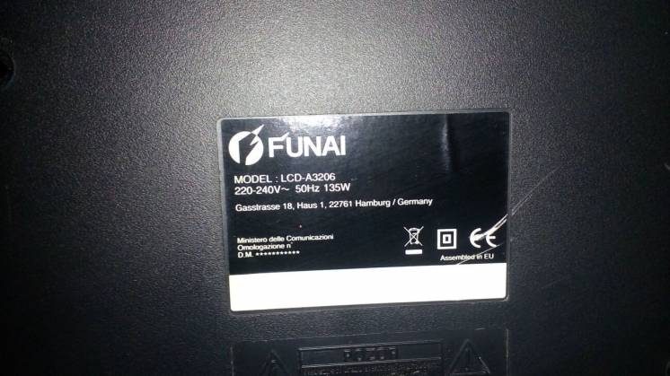 Телевізор Funai LCD-A3206 (Funai LCD-A3207) розбита матриця