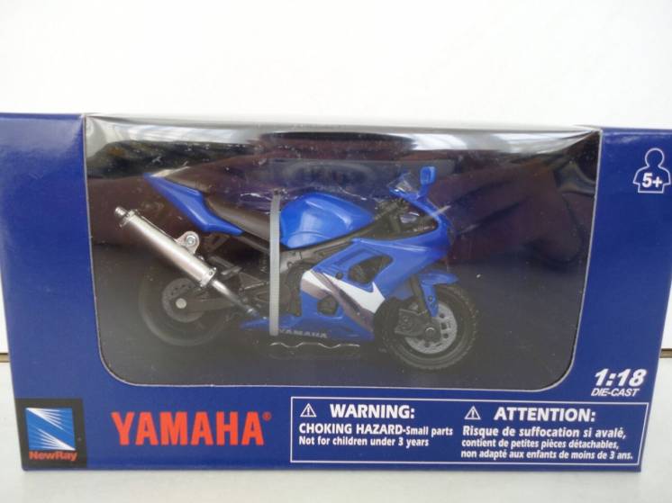 Модель мотоцикл 1:18 Yamaha R6 New Ray нова іграшка мото колекційна
