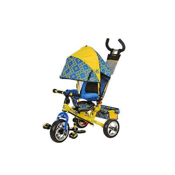 Детский трехколесный велосипед Turbo Trike M 5361 01 Ukr Желто-голубой