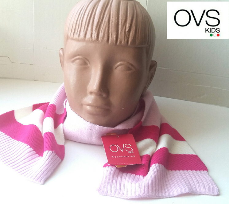 Шарф детский шарфик для девочки нежно-розовый OVS kids Италия