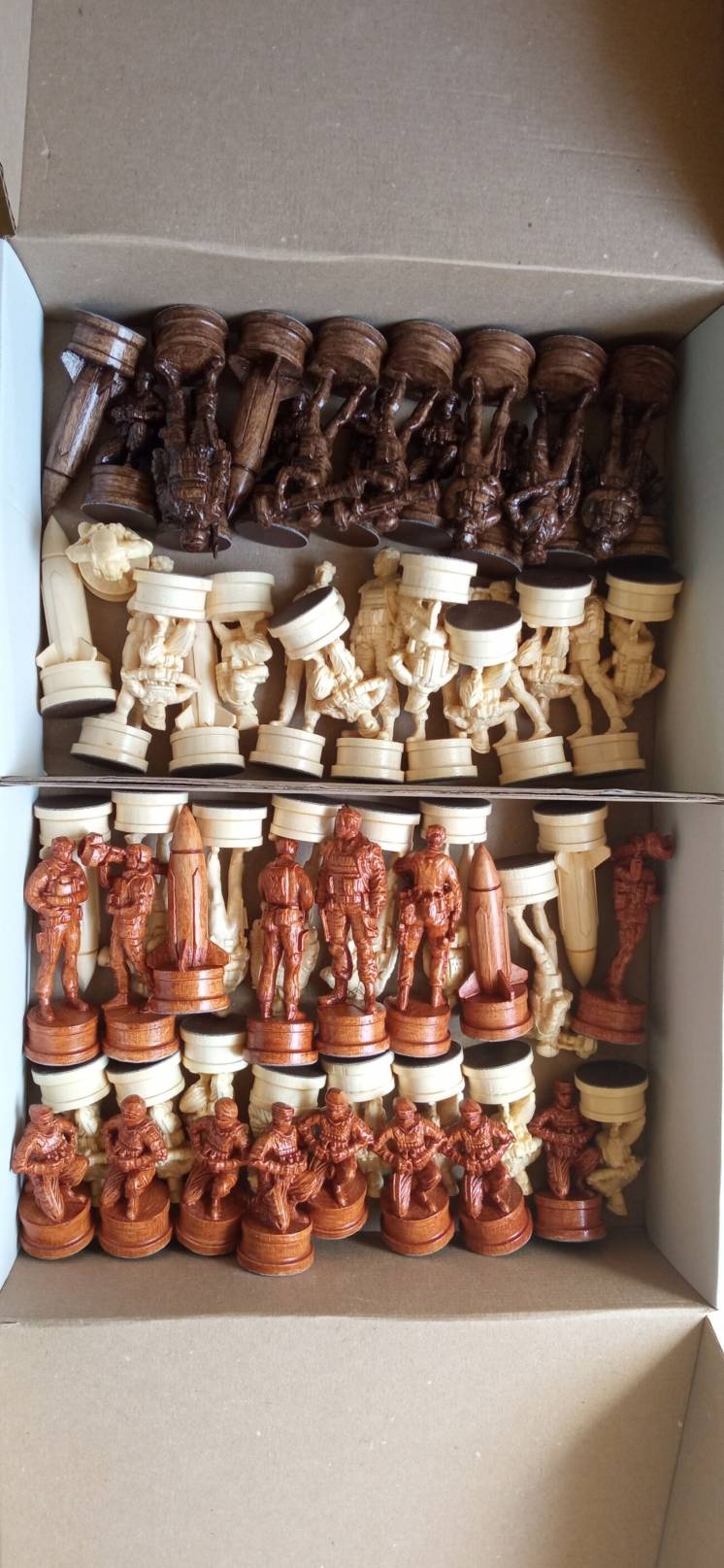 Дерев'яні шахові фігури ЗСУ, Козаки, Лицарі, Пірати