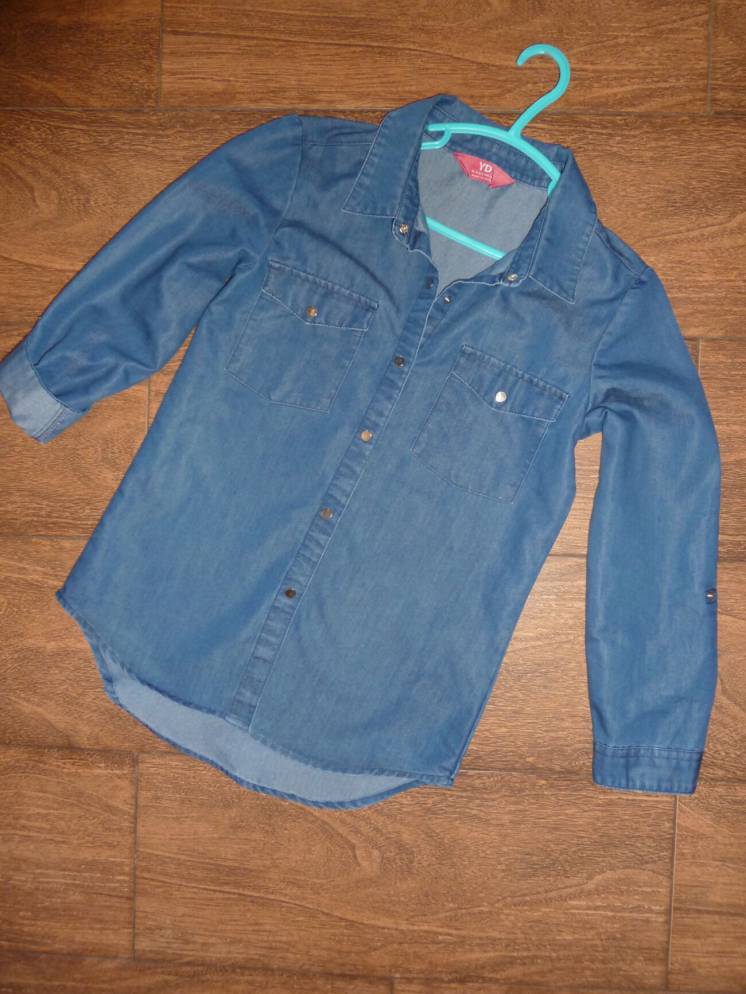 Джинсовая рубашка YD на 10-11 лет