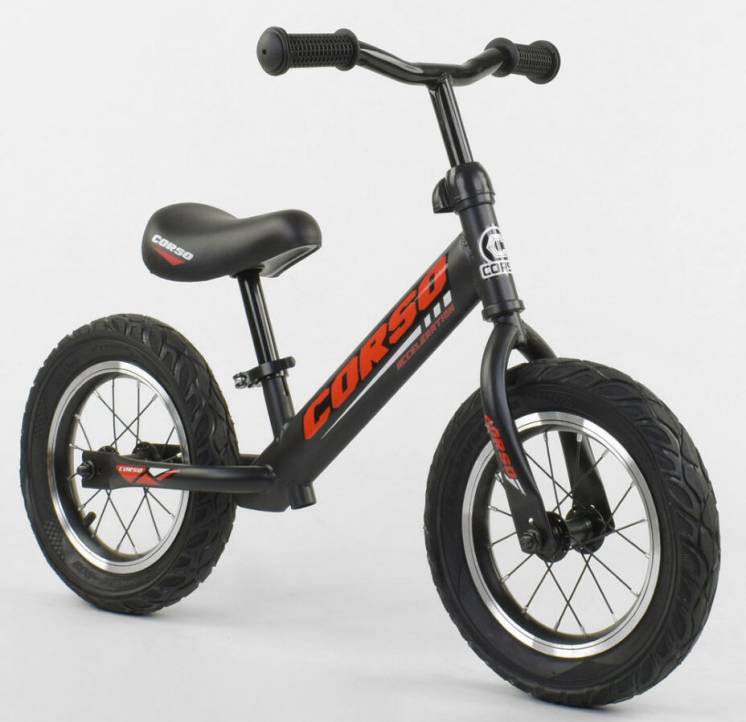 Детский велобег 12 дюймов Corso 42812 стальная рама, надувные колёса