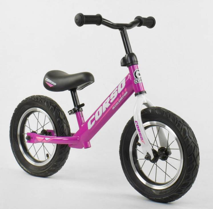 Детский велобег 12 дюймов Corso 54307 стальная рама, надувные колёса