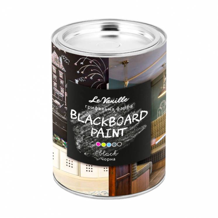 Грифельная краска Le Vanille Blackboard Paint черная 0,9 литра